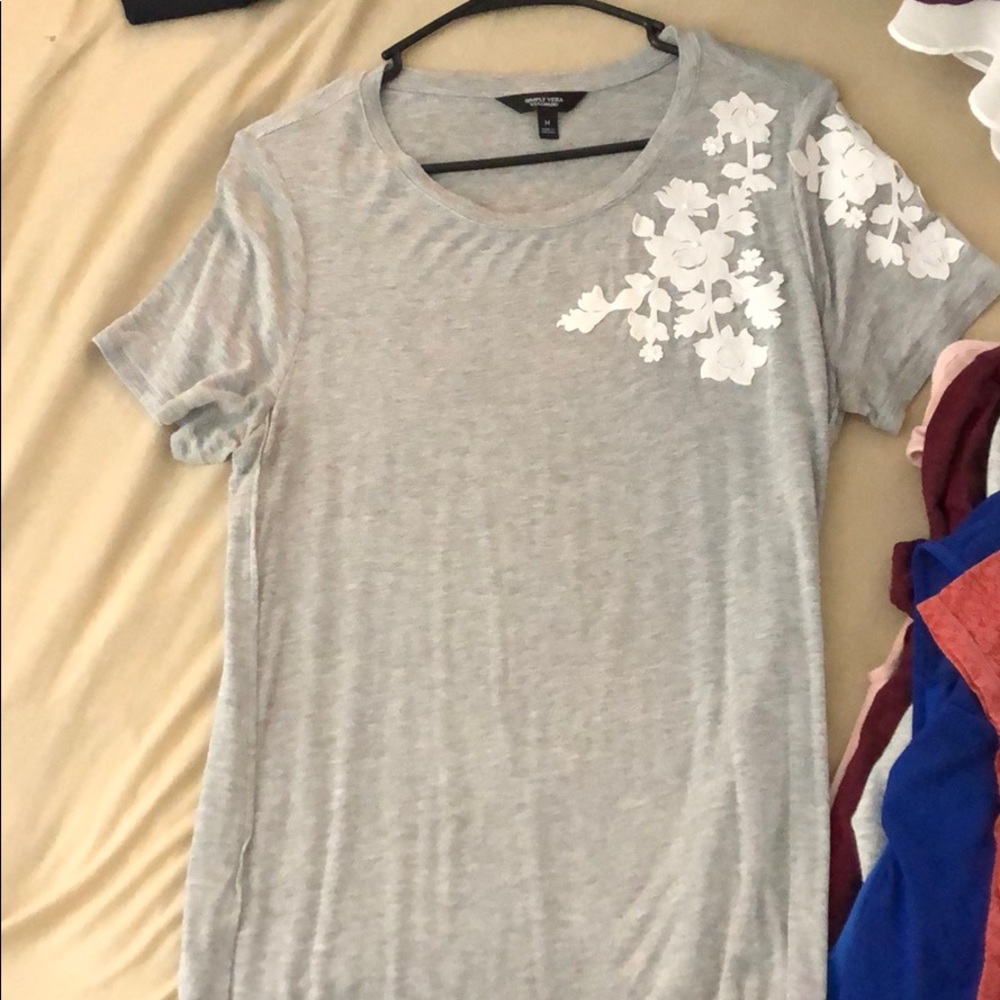 Cute Grey Floral Top